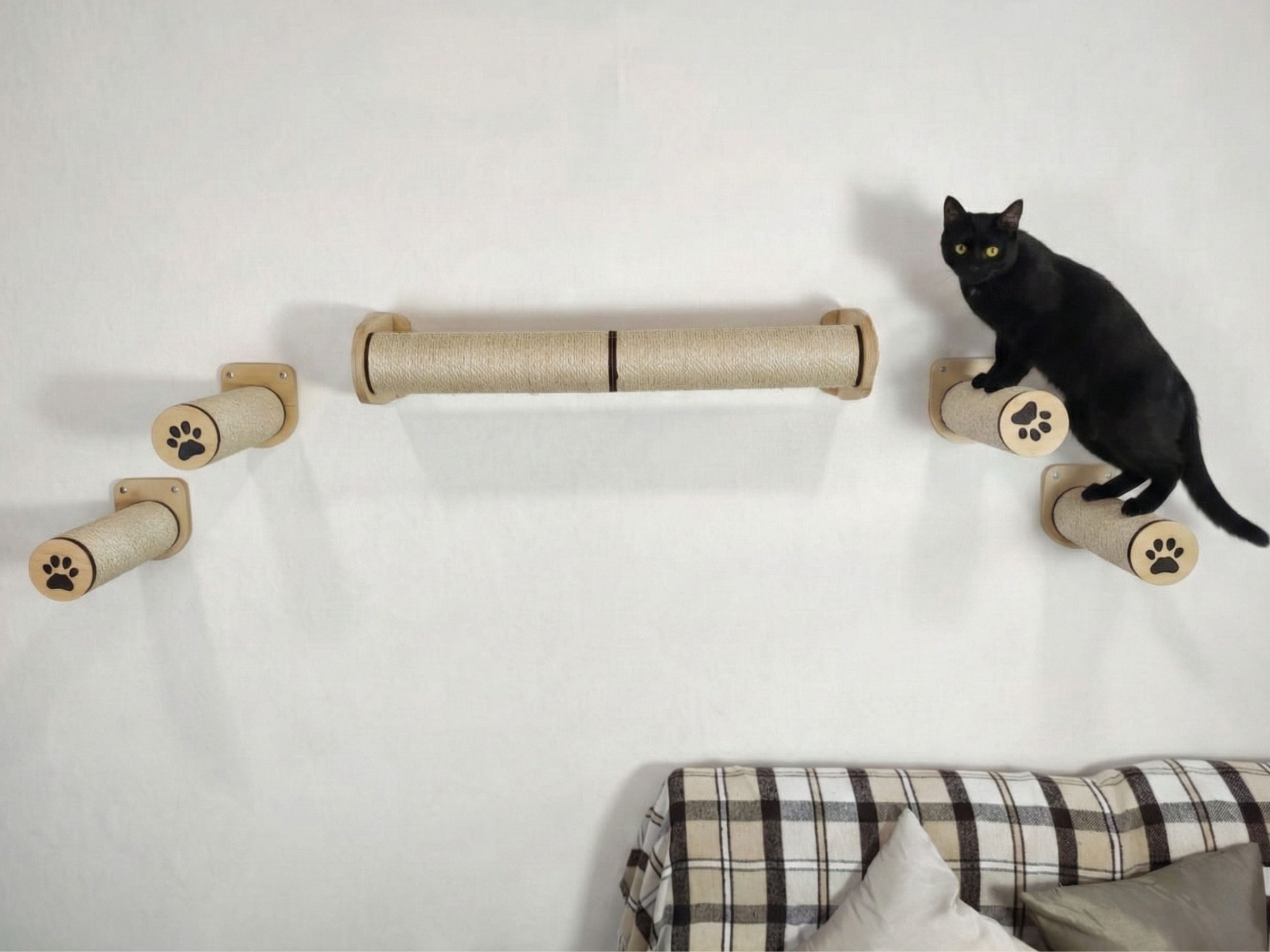 Cat Scratching Post & Wall Steps Set �C Cat Climbing System