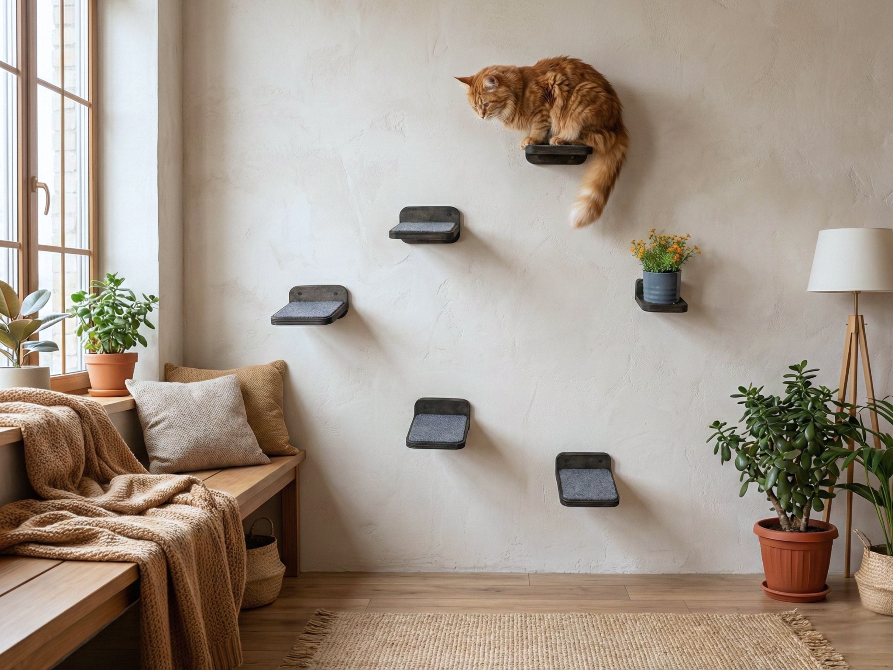 Set of 5 "mini" Cat Wall Steps