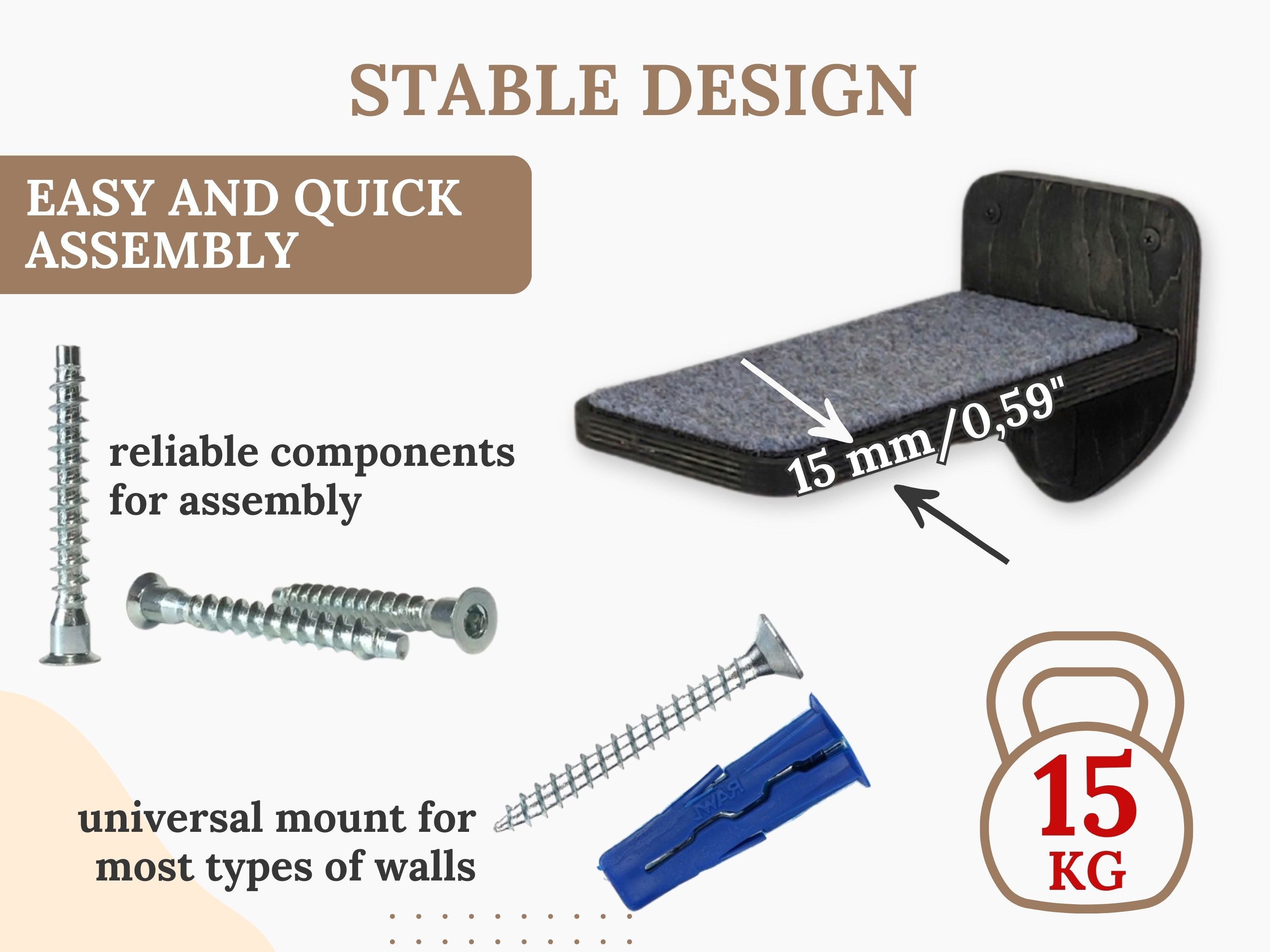 Large Flat Cat Wall Steps