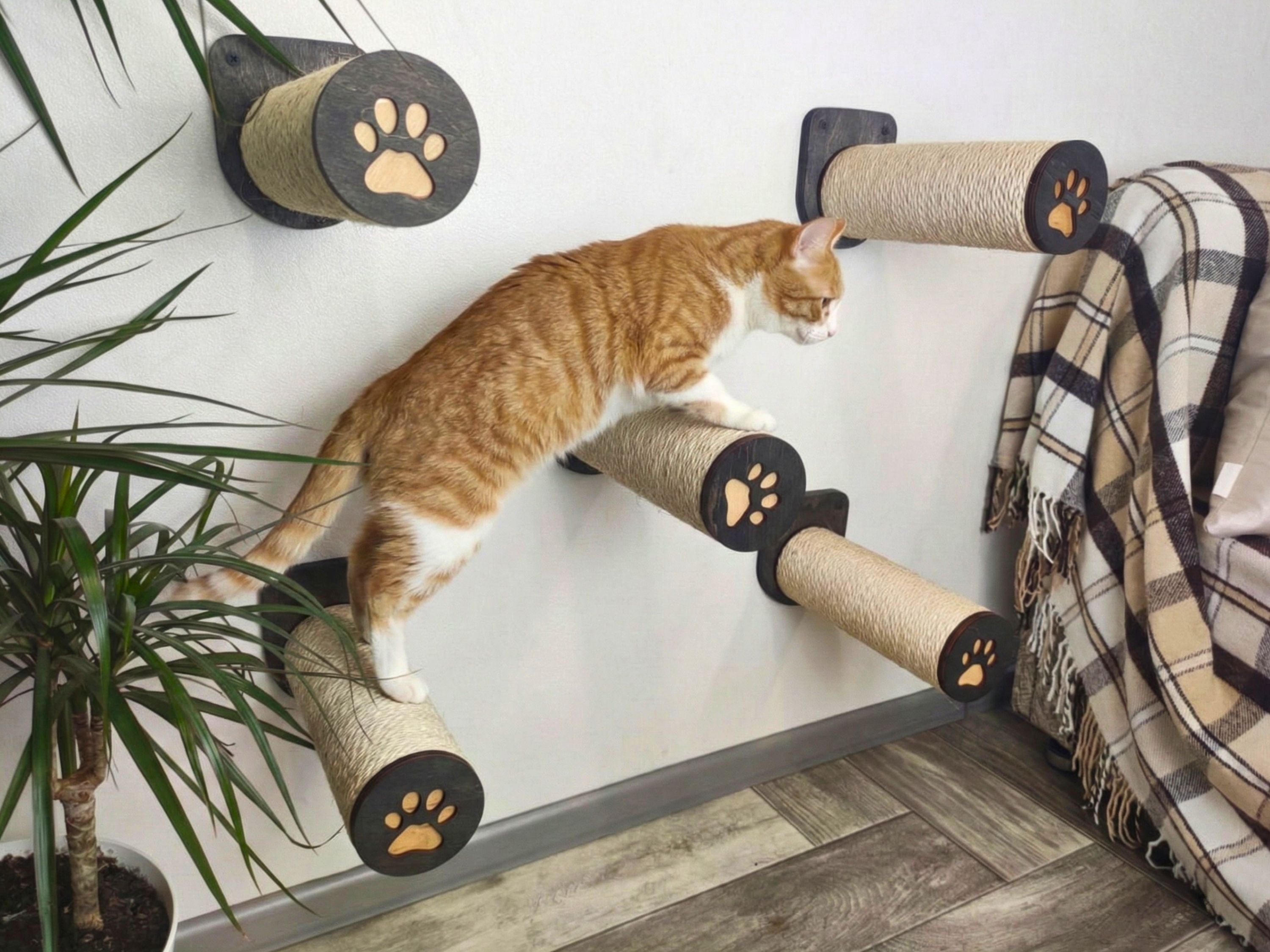 Set of 5 Sisal cat steps