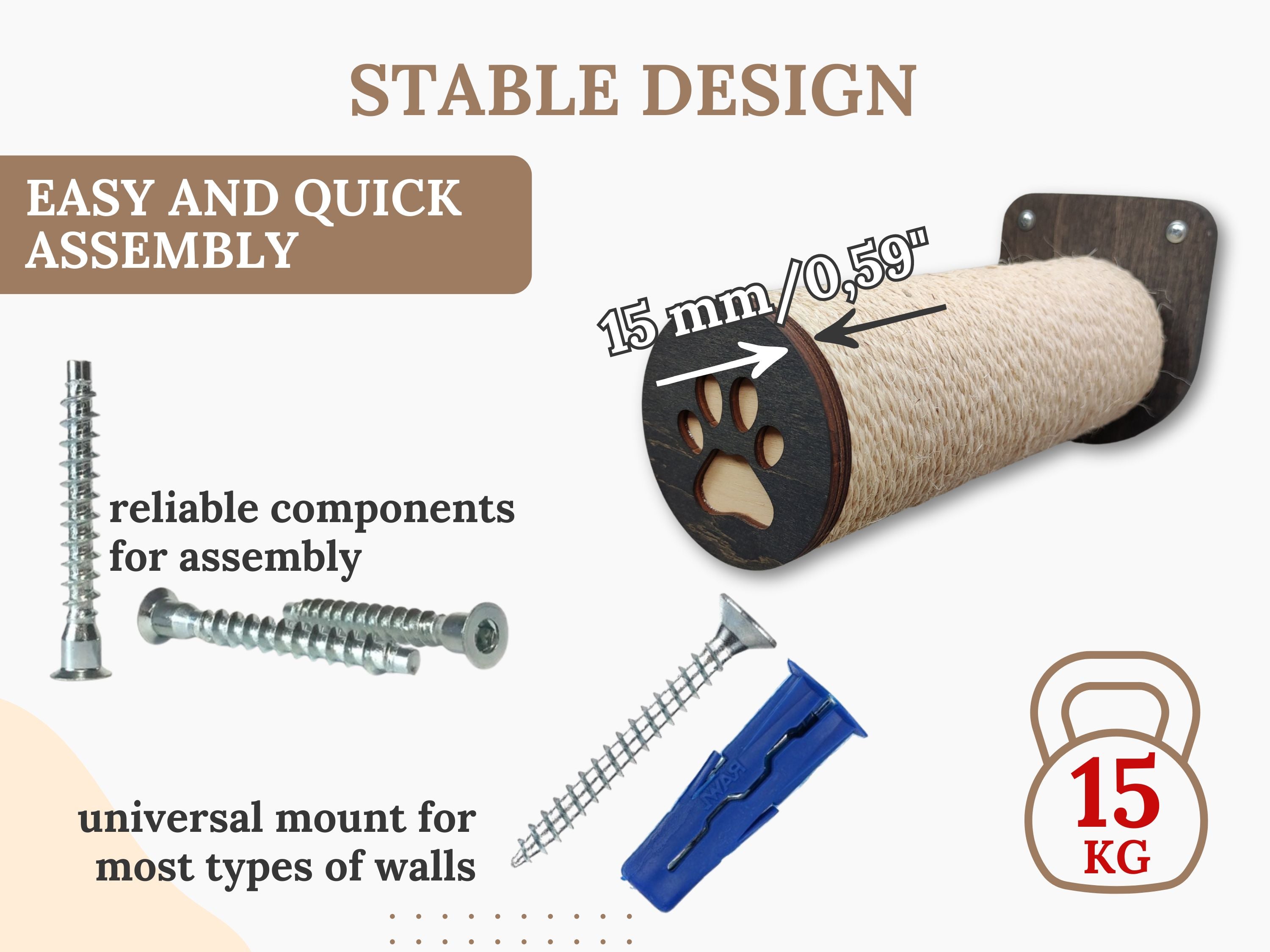 Sisal Cat Wall Step