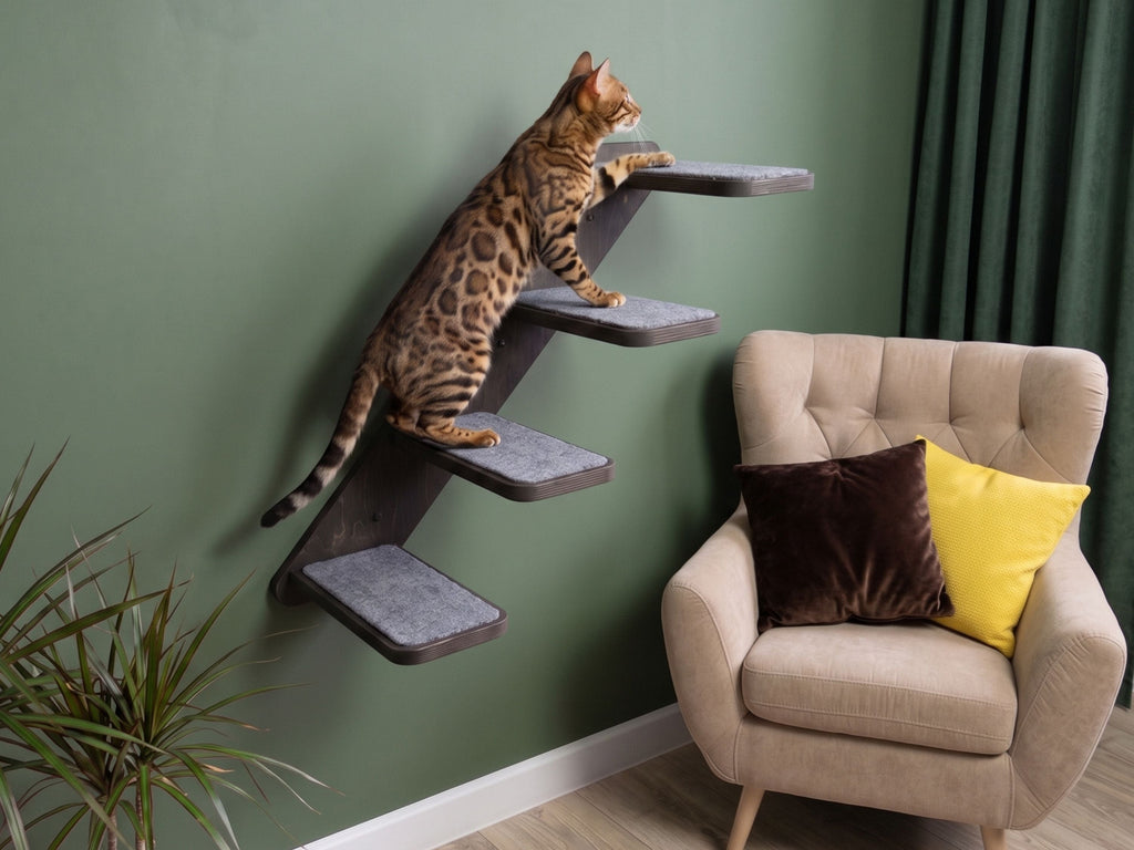 Cat wall ladder with steps