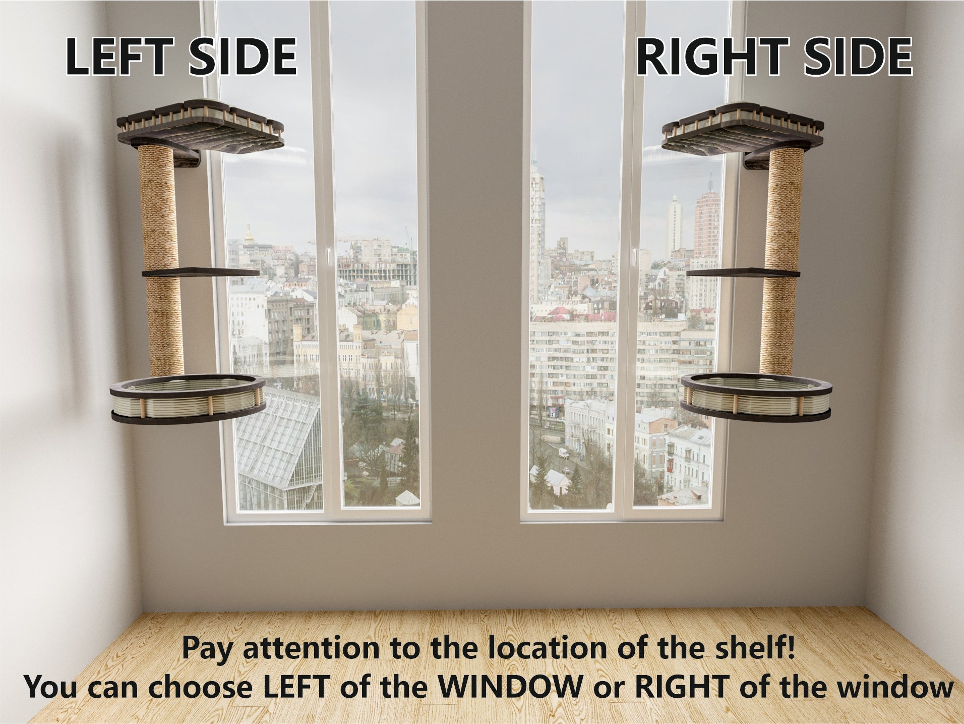 Cat Furniture with Scratching Posts, Rotating Shelves & Cozy Pads