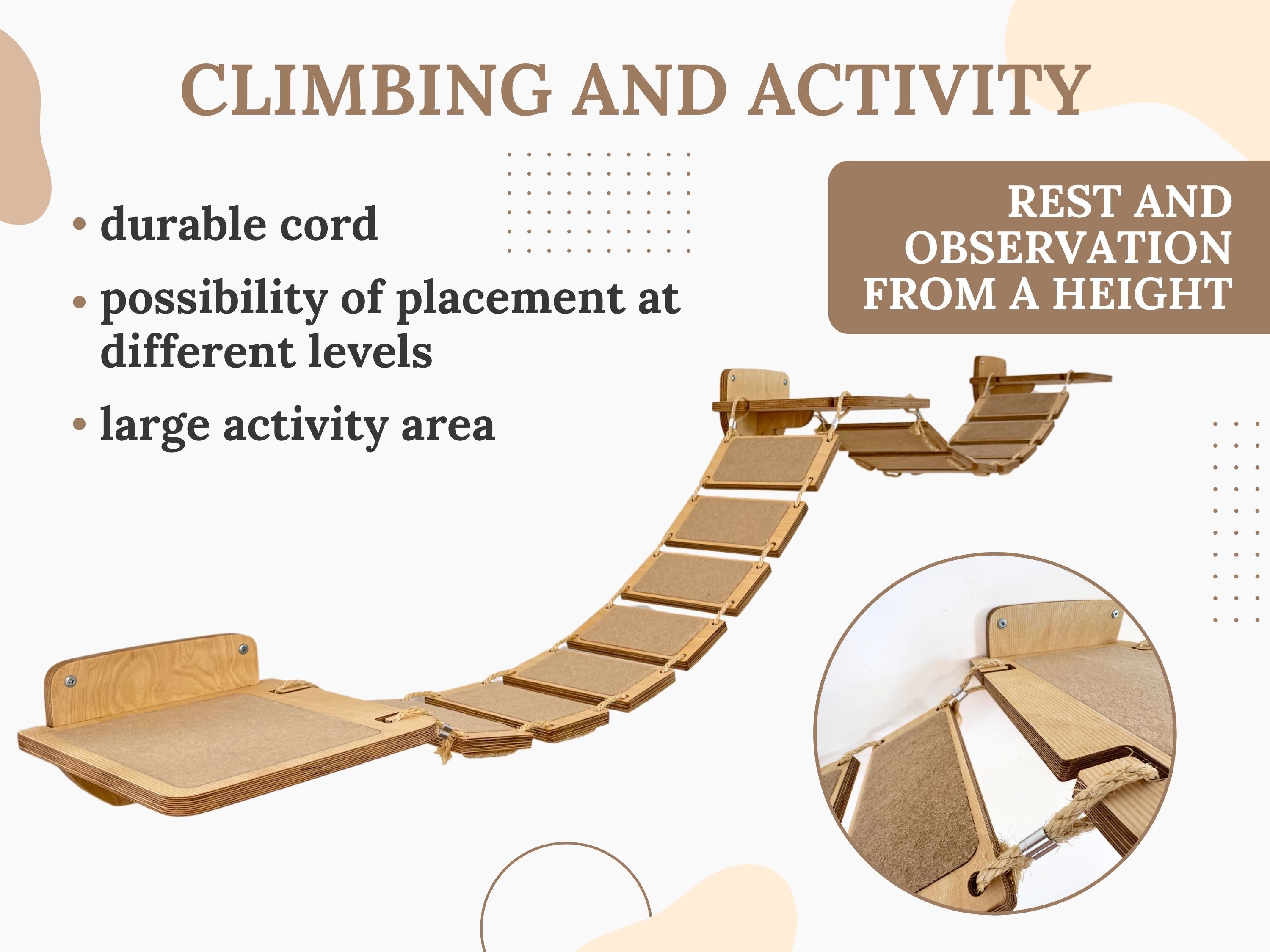 Ceiling Cat Adventure Set �?Shelves & Climbing Bridges