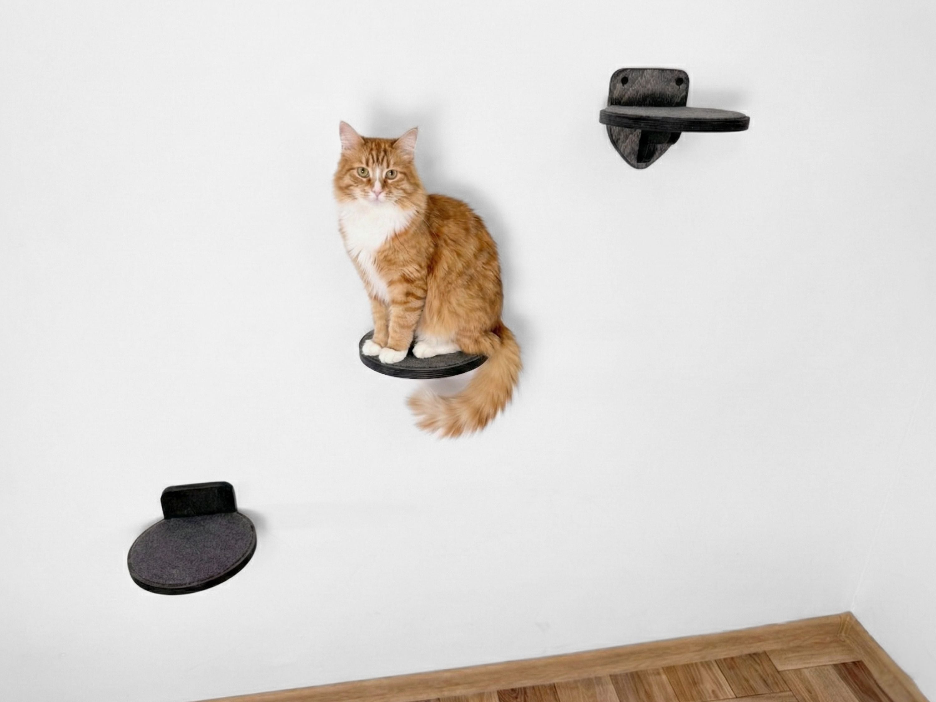 Set of Three Round Wall Steps