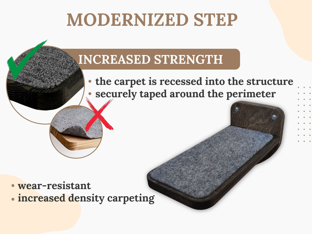 Large Flat Cat Wall Steps