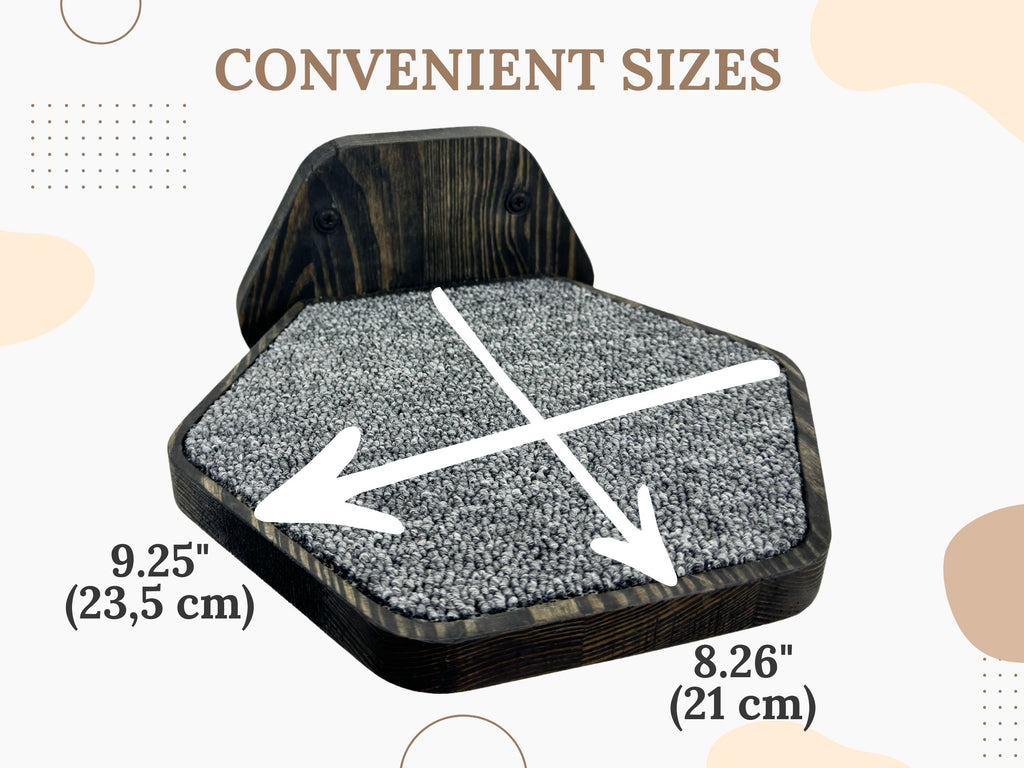 Hexgonal Wall-Mounted Cat Step