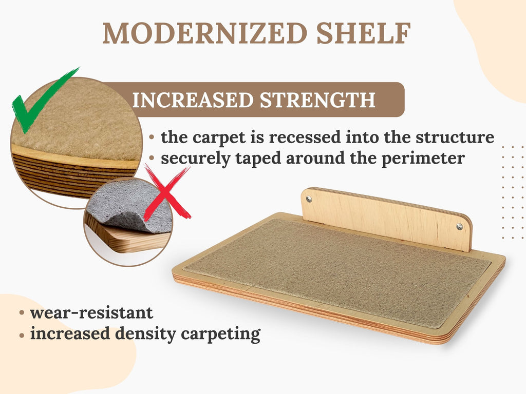Cat Wall Mounted Shelves with Carpet