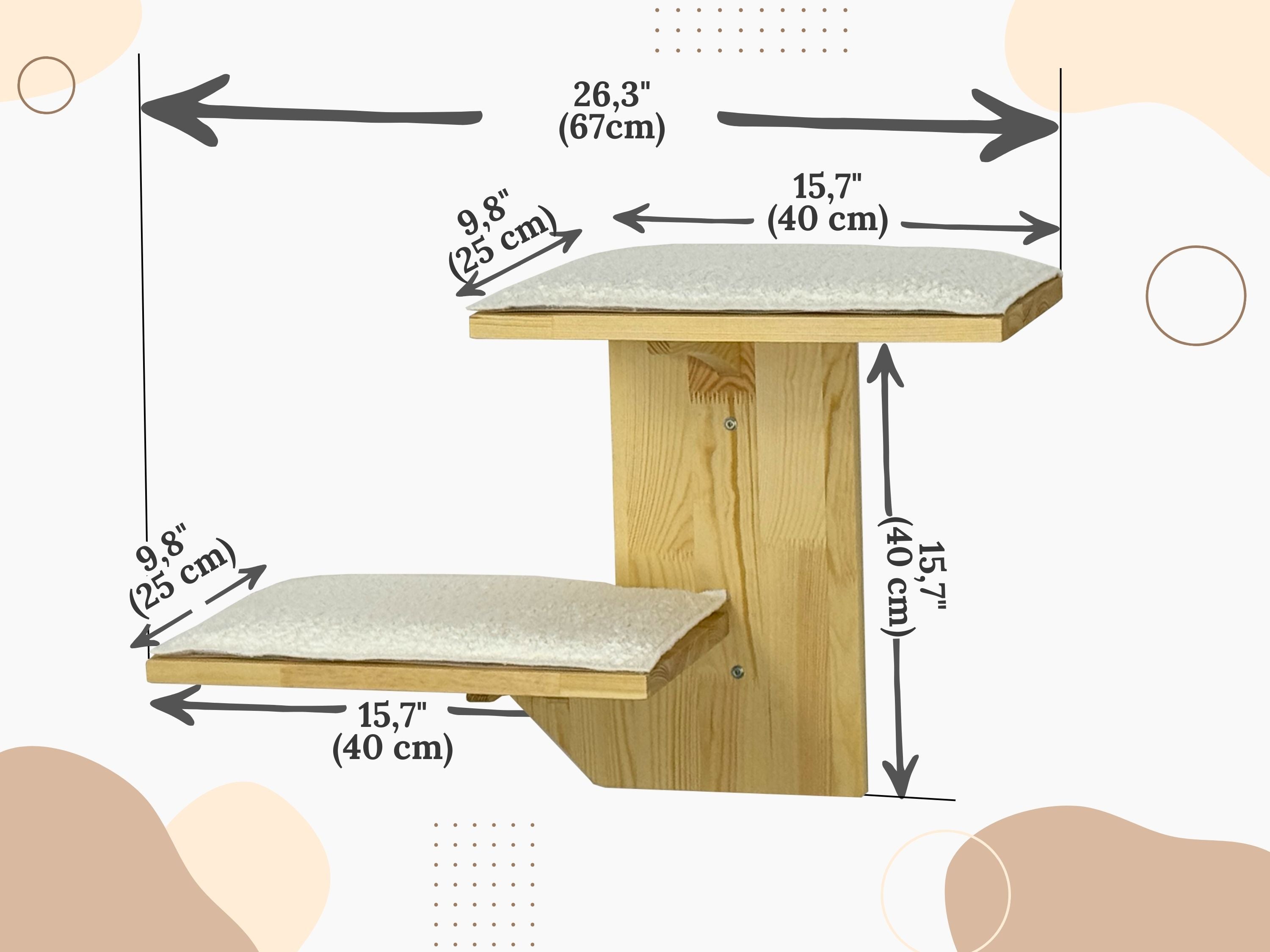 Two-Level Wall Shelf with Soft Cushions