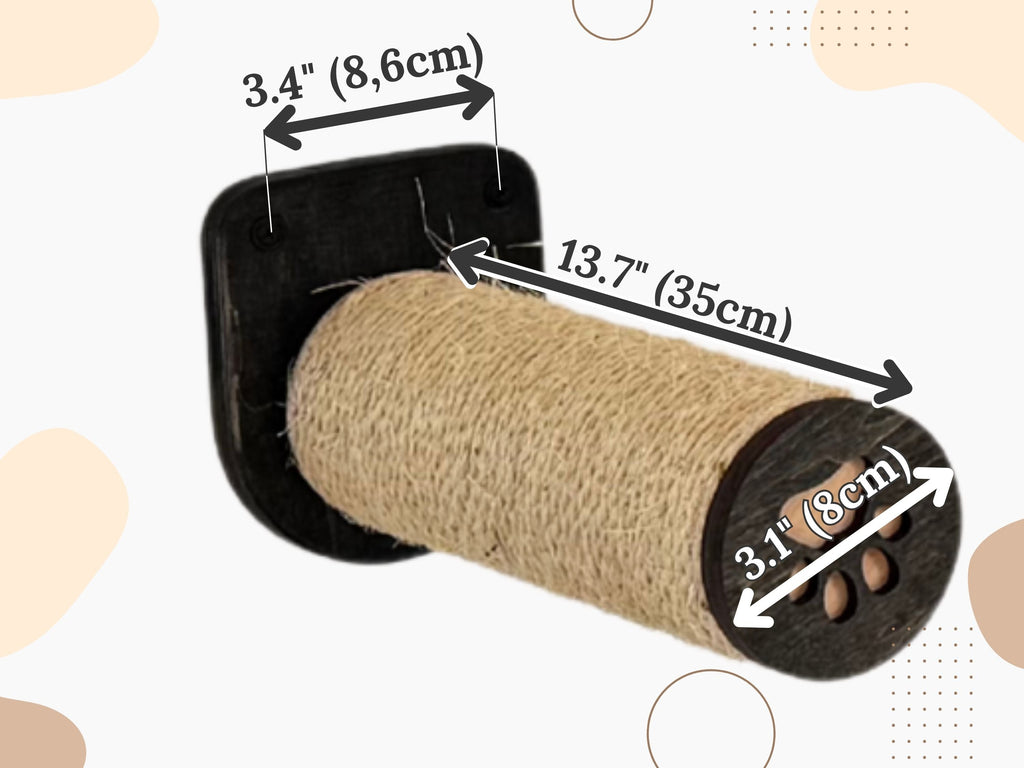Wall-Mounted Cat Hammock with Cushion & Climbing Steps
