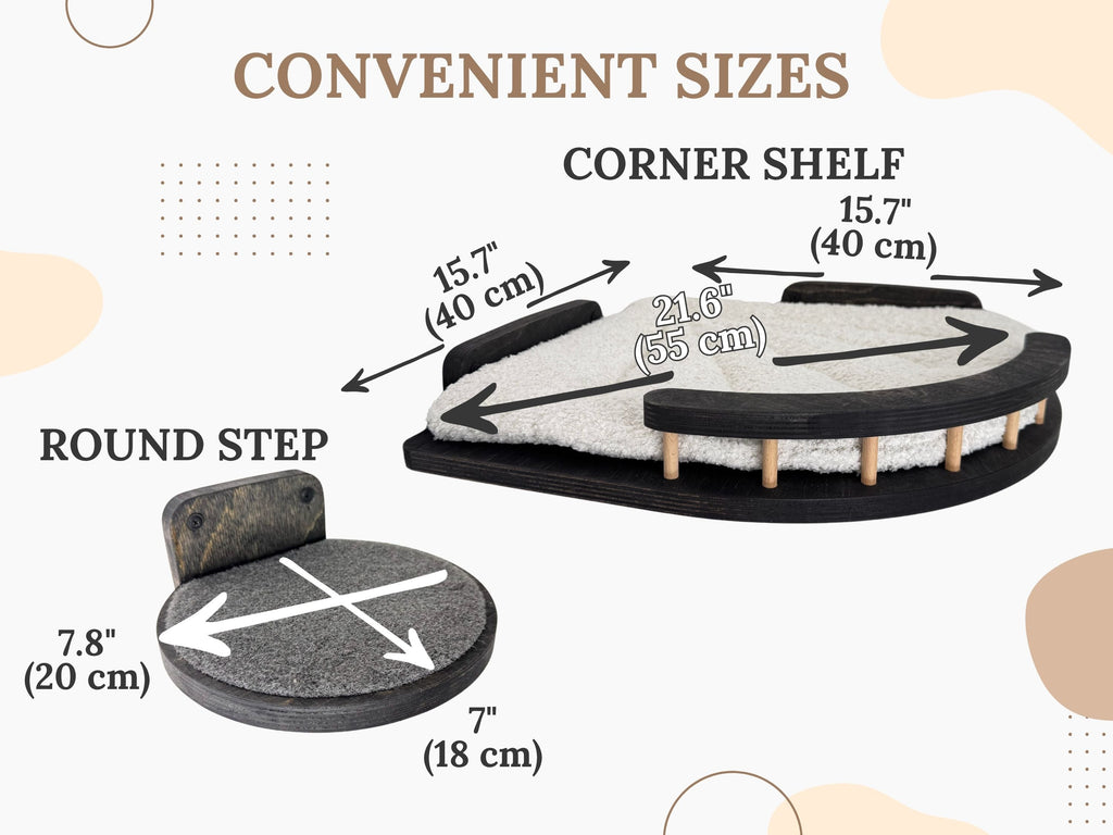 Cozy Corner Cat Bed with Soft Cushion - Optional Steps for Easy Access