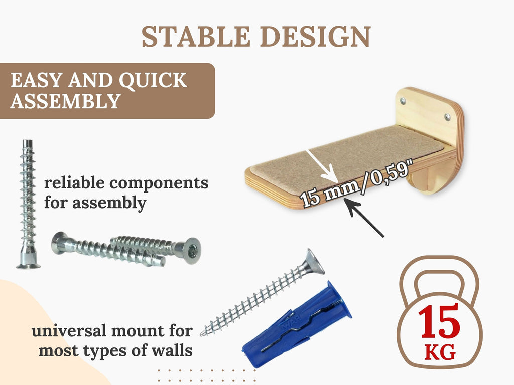 Large Flat Cat Wall Steps