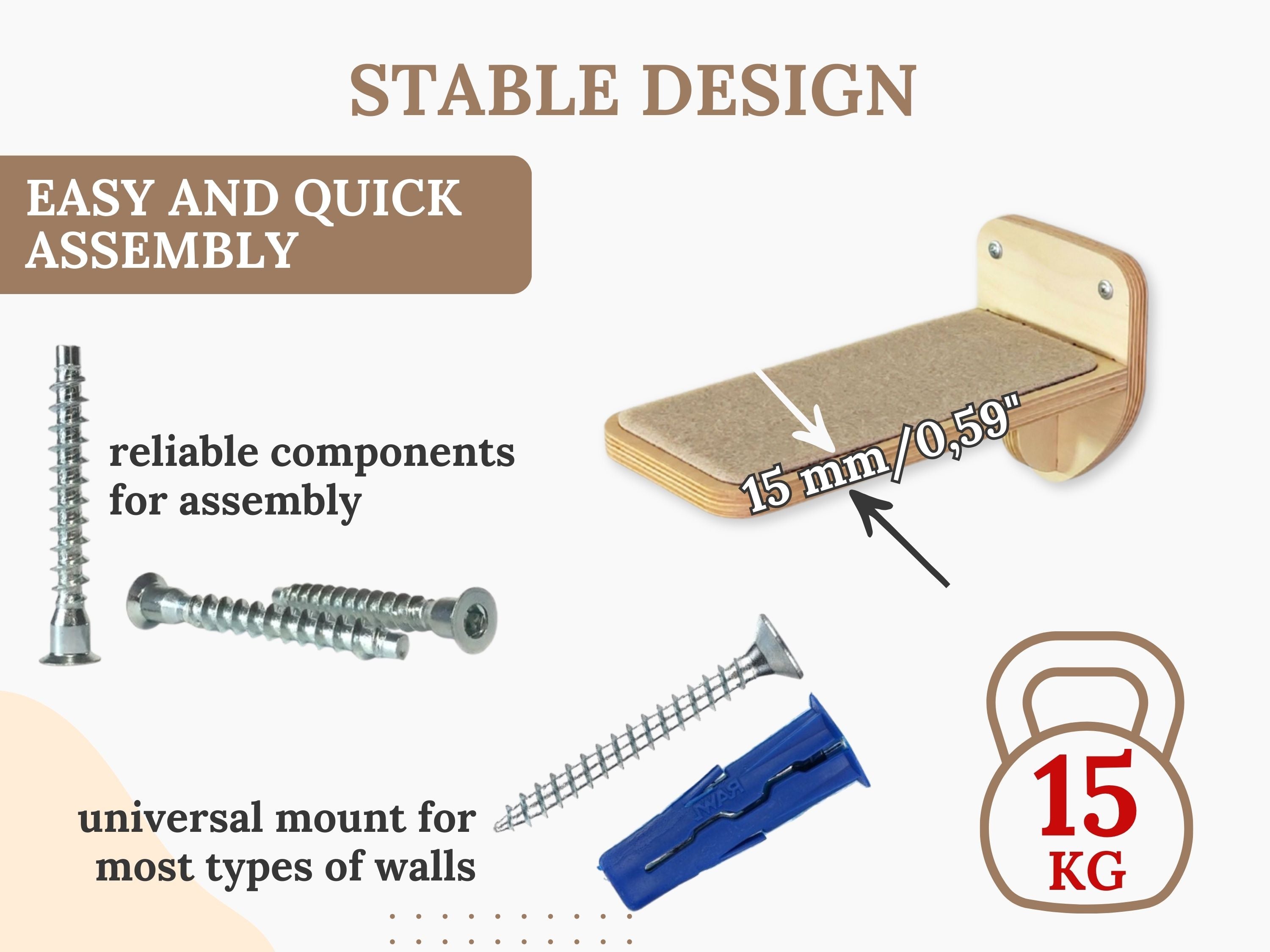Large Flat Cat Wall Steps