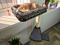 Sisal Scratcher & Cat Window Perch �?Left-Side Mount