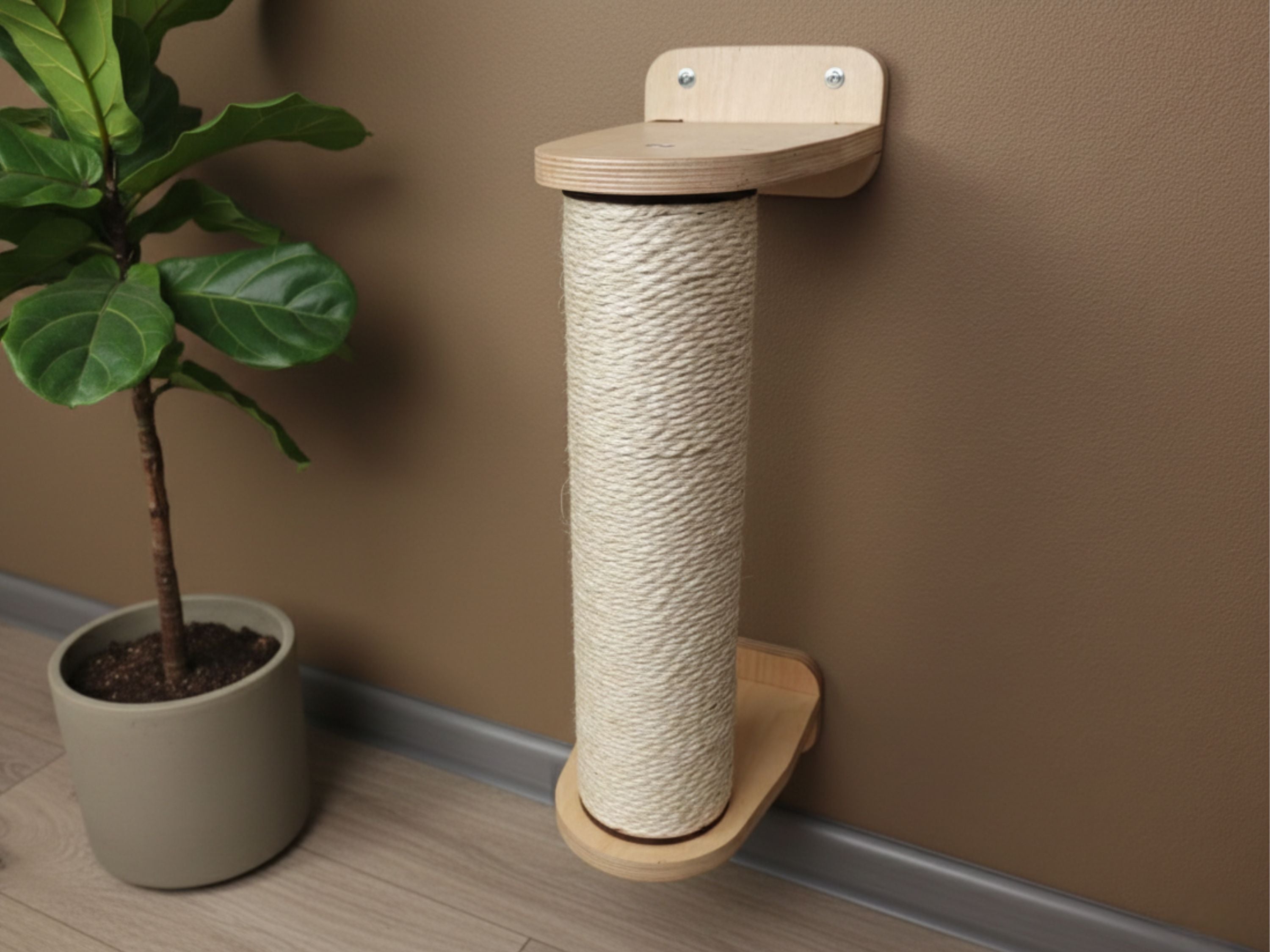 Cat Wall Scratcher Post (Wall-mounted)