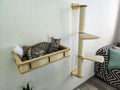 Wall-Mounted Cat Bed with Scratching Post & Steps �?