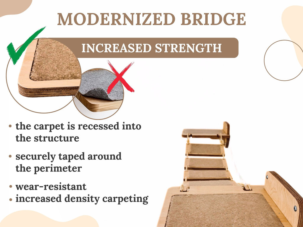Ceiling Cat Adventure Set �?Shelves & Climbing Bridges