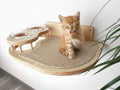 Cat Feeding Shelf With 2 Bowls (Wall-Mounted)