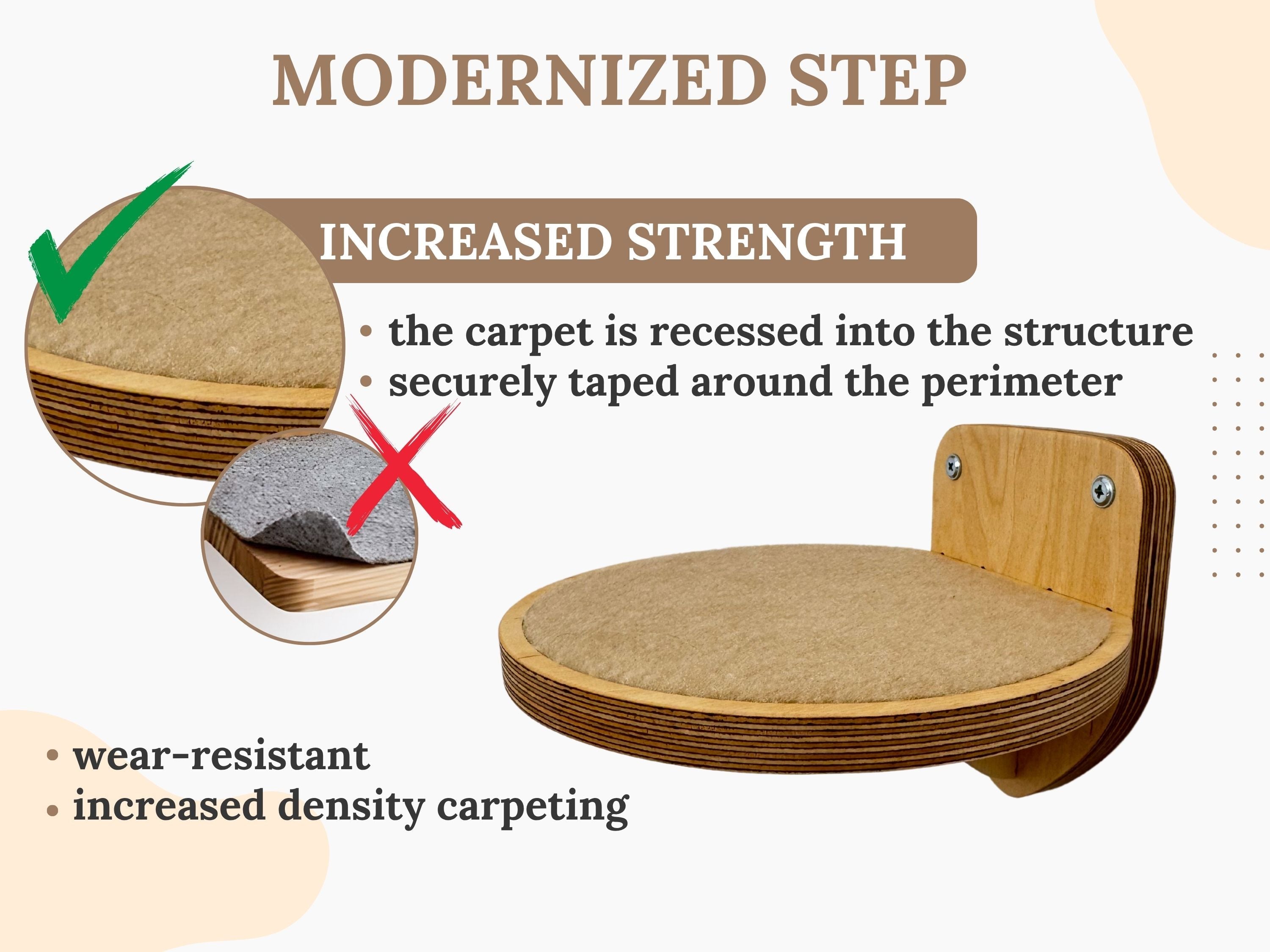 Set of Three Round Wall Steps