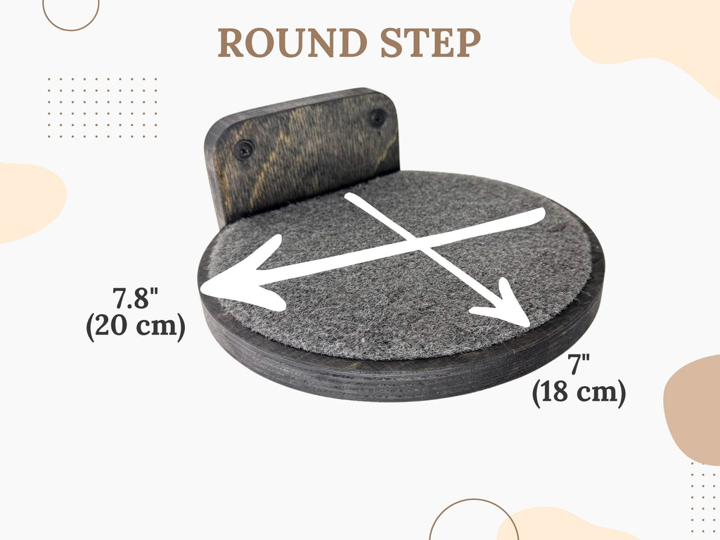 Set of Three Round Wall Steps