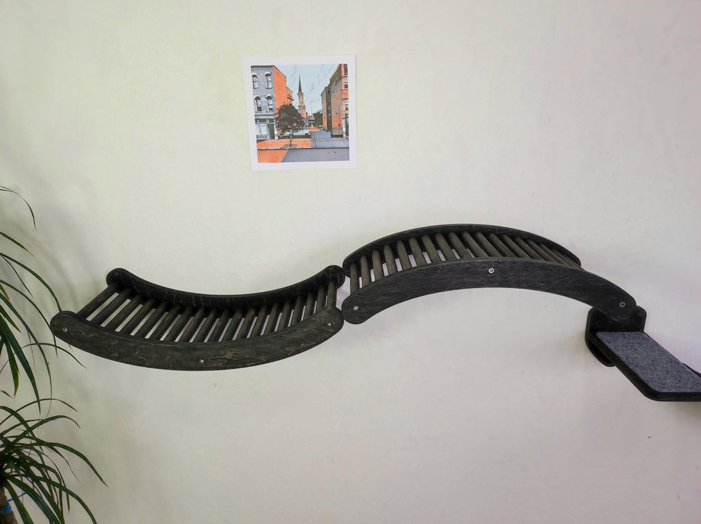Wave Cat Climbing Shelves & Step Set - Wall-Mounted Modular Furniture