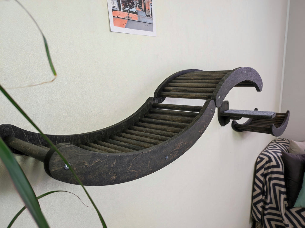 Wave Cat Climbing Shelves & Step Set - Wall-Mounted Modular Furniture