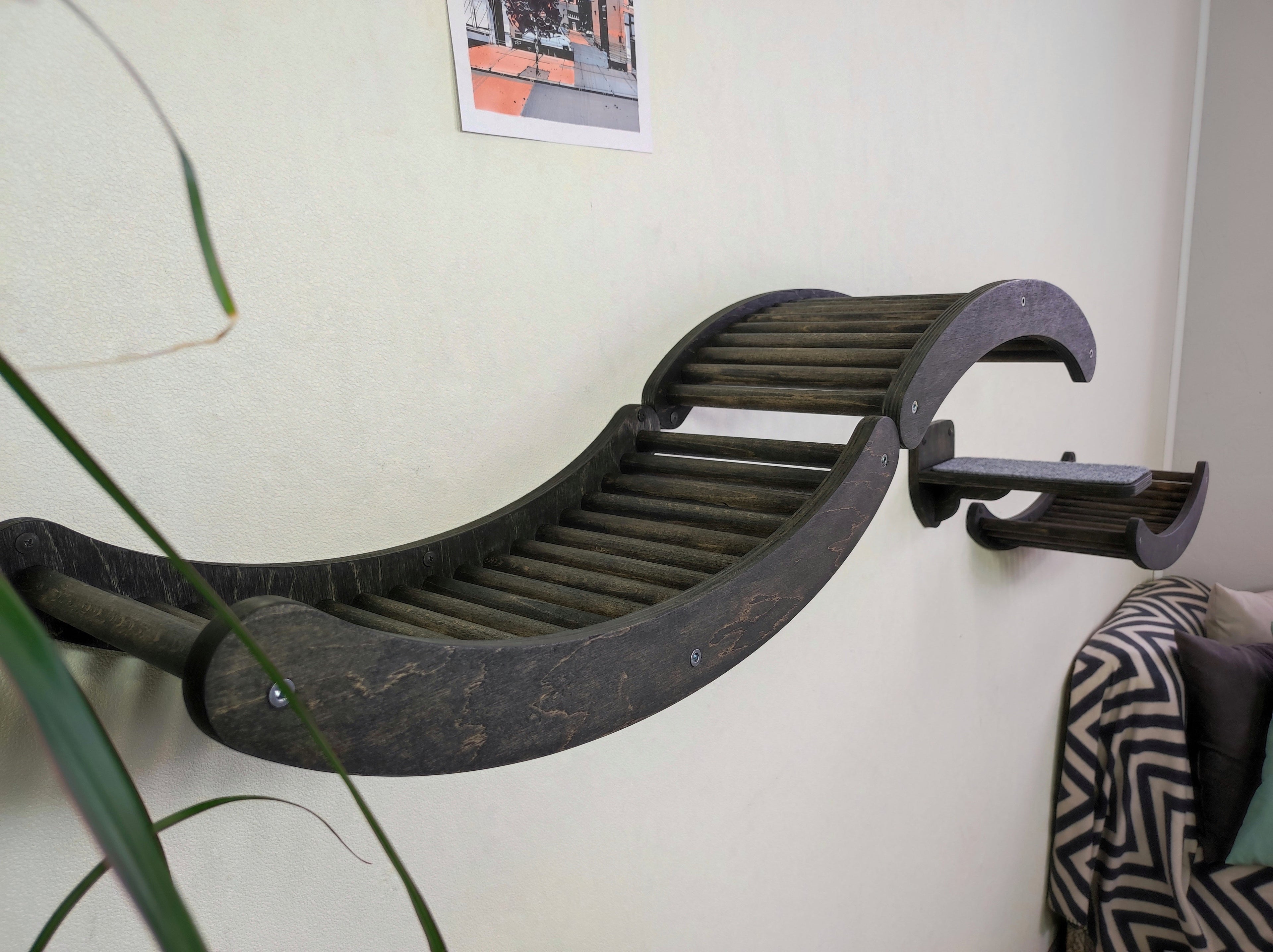 Wave Cat Climbing Shelves & Step Set - Wall-Mounted Modular Furniture