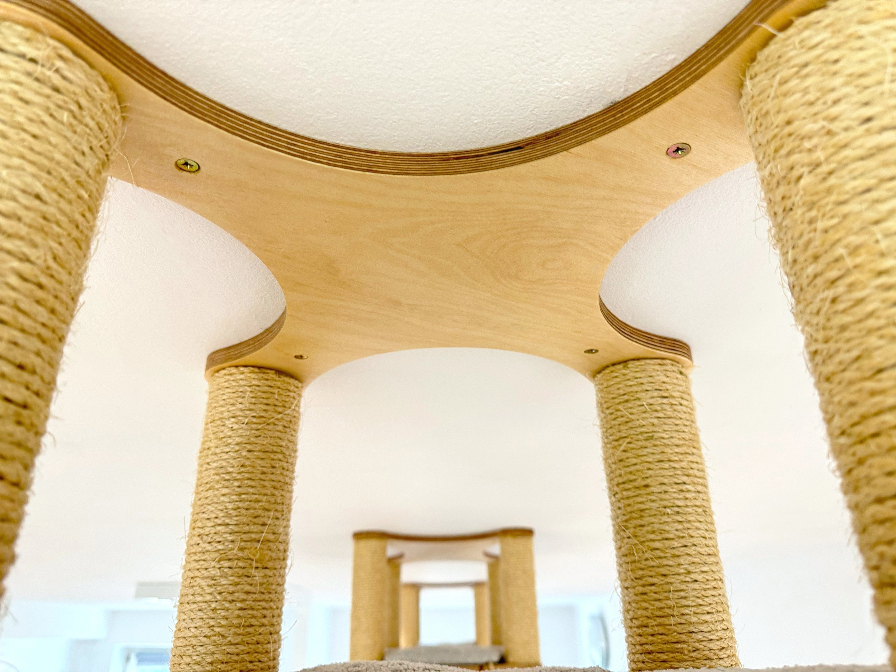 Ceiling Cat Shelf with Sisal Scratchers