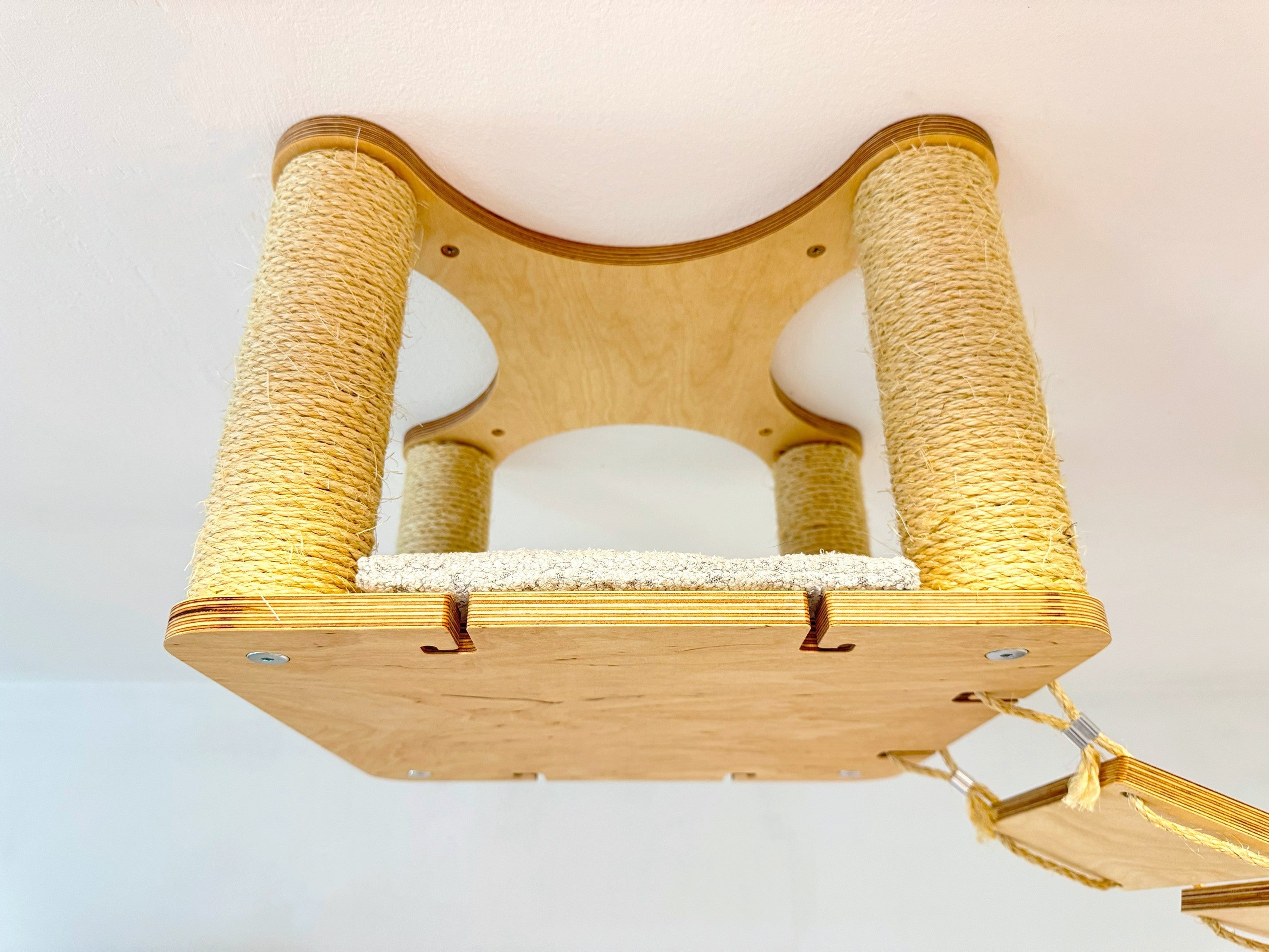 Ceiling Cat Shelf with Sisal Scratchers