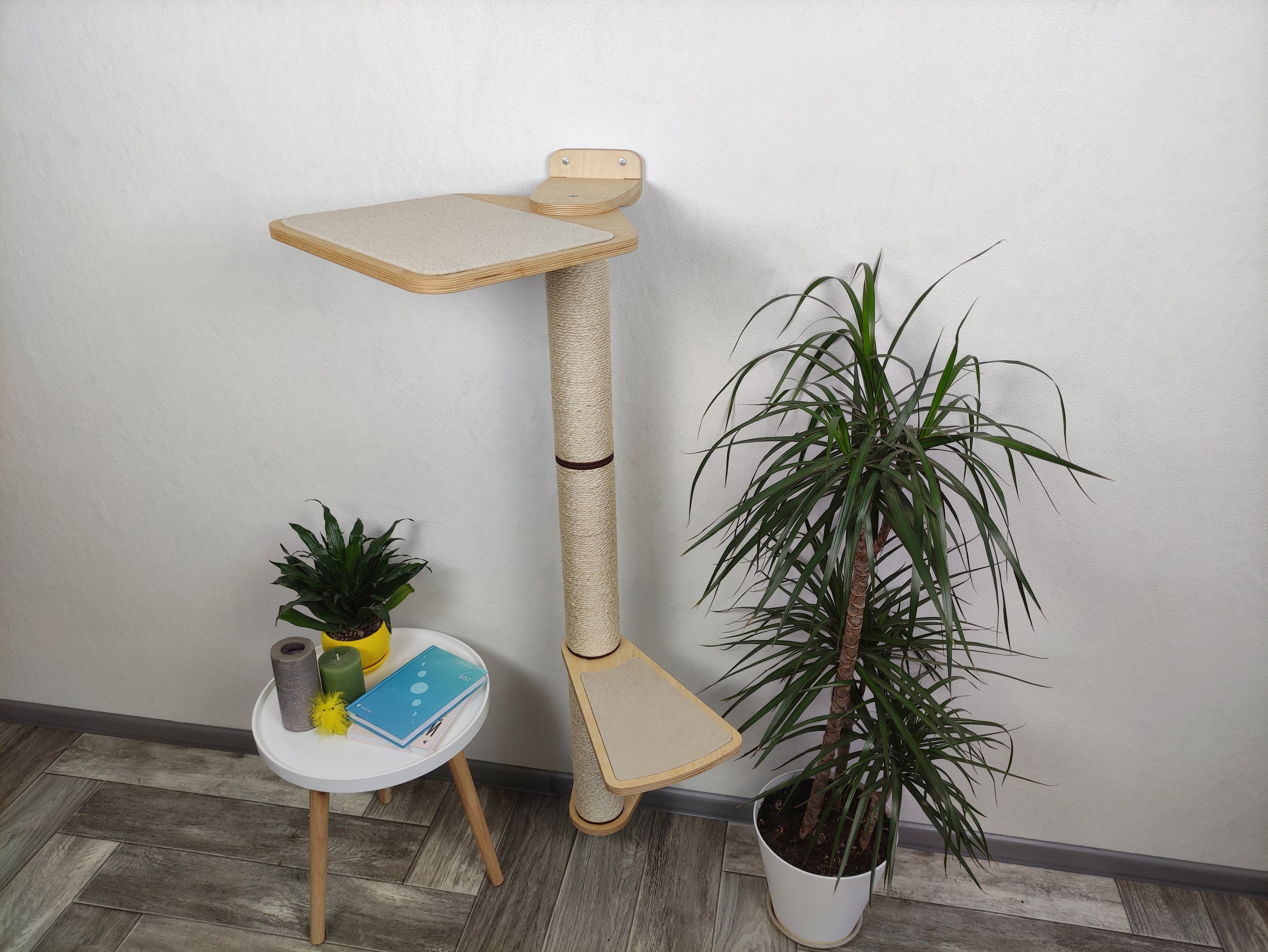Cat Wall Scratcher Post (Wall-mounted)