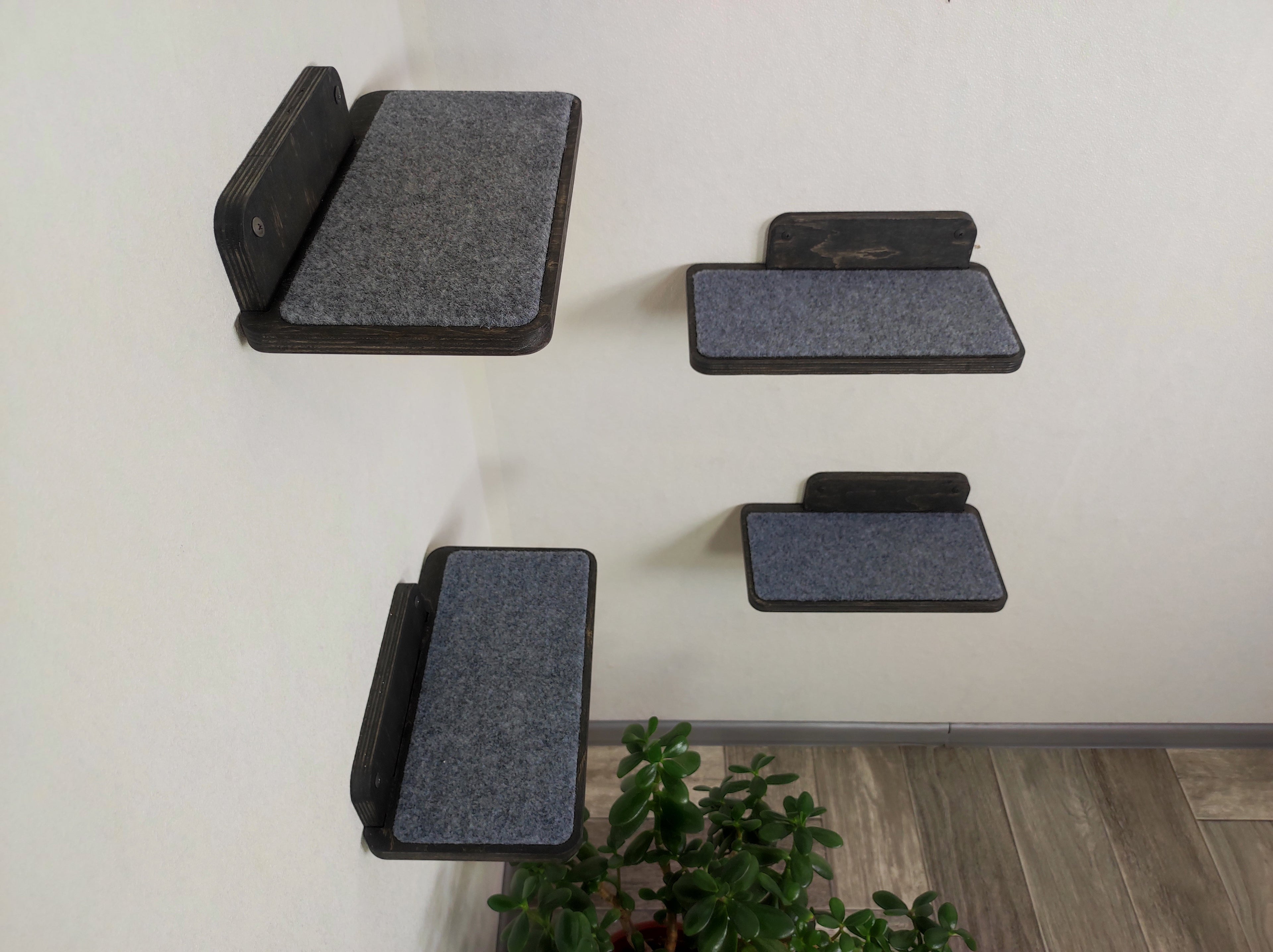 Set of Cat Wall Shelves for Room Corner