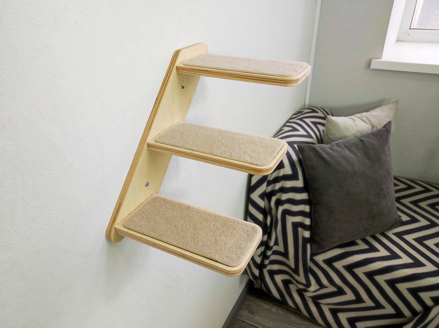 Cat wall ladder with steps