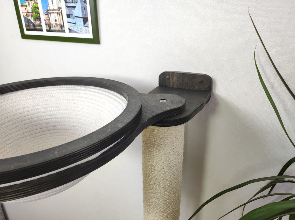 Cat Scratching Post with Round Basket (Cotton & Sisal)
