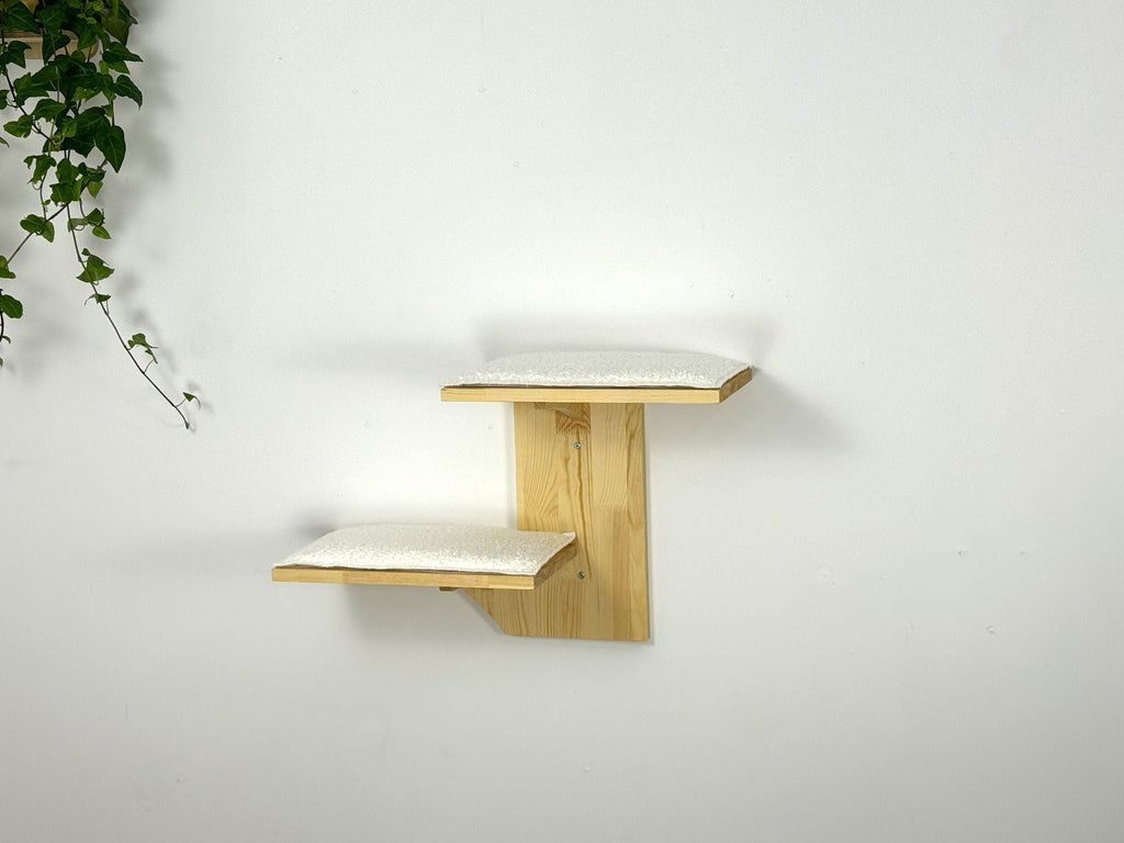 Two-Level Wall Shelf with Soft Cushions