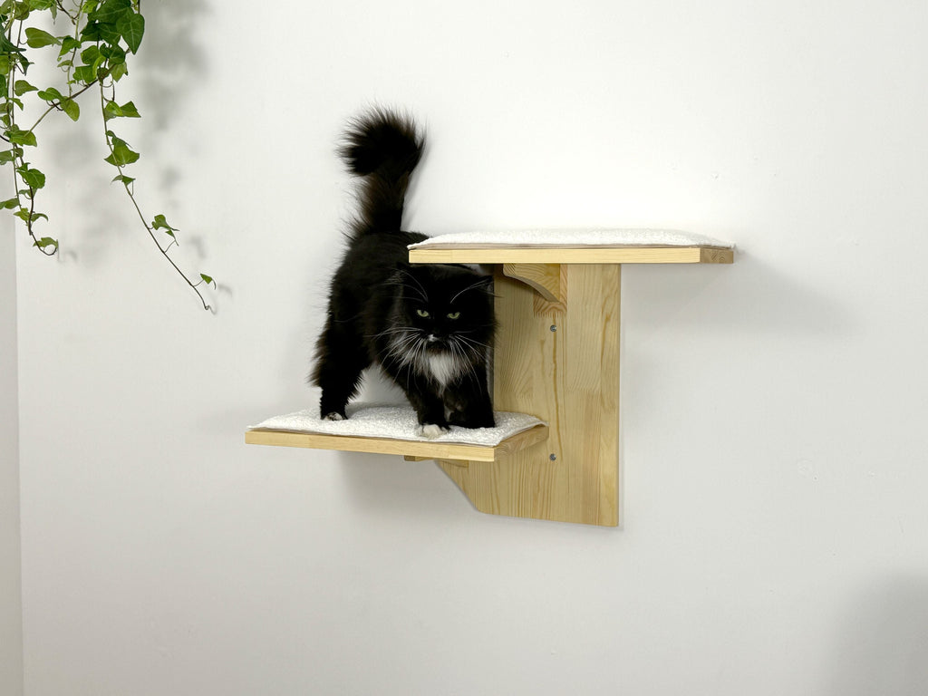 Two-Level Wall Shelf with Soft Cushions