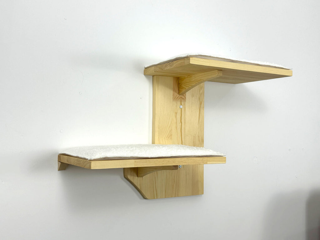 Two-Level Wall Shelf with Soft Cushions