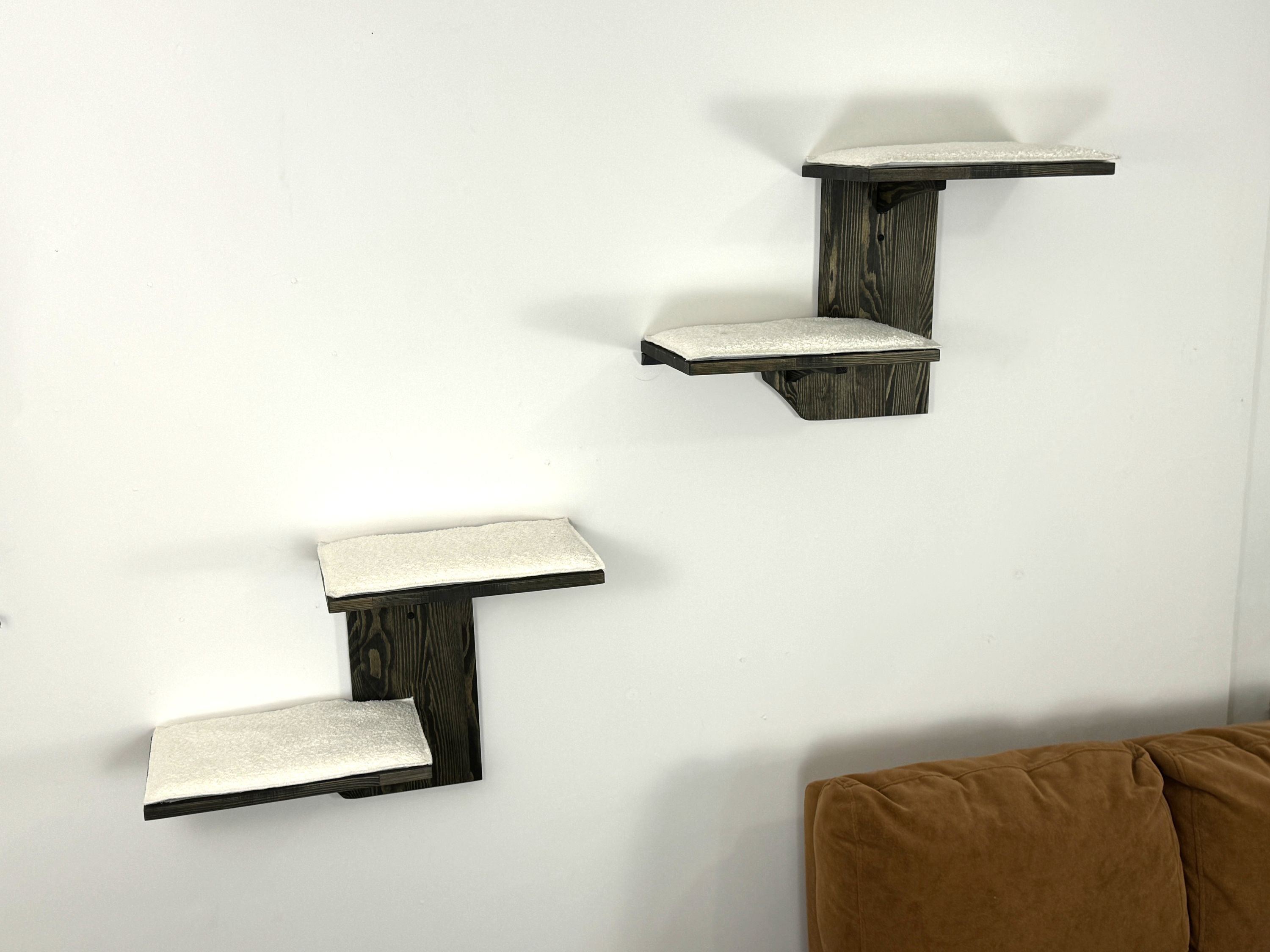 Set of Two-Level Wall Shelf with Soft Cushions