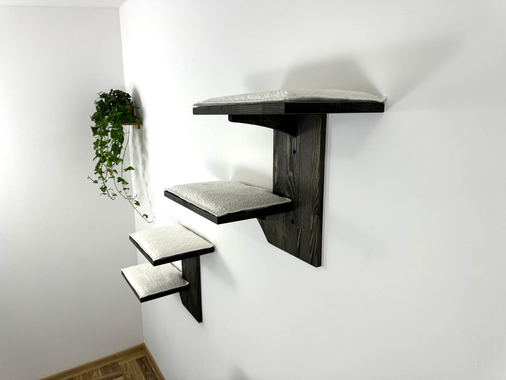 Set of Two-Level Wall Shelf with Soft Cushions