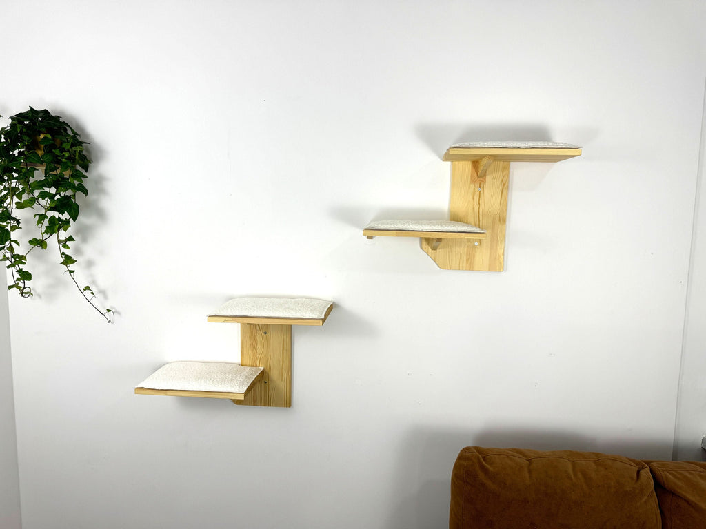 Set of Two-Level Wall Shelf with Soft Cushions