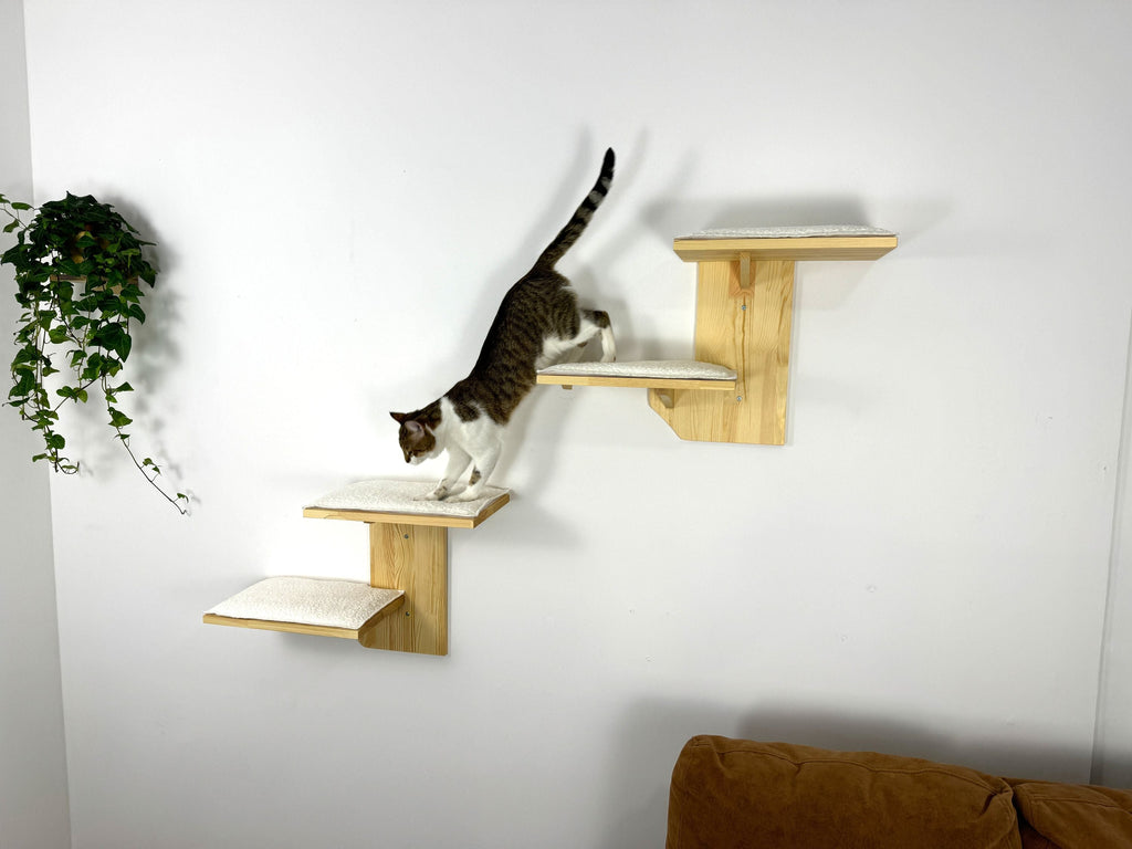 Set of Two-Level Wall Shelf with Soft Cushions