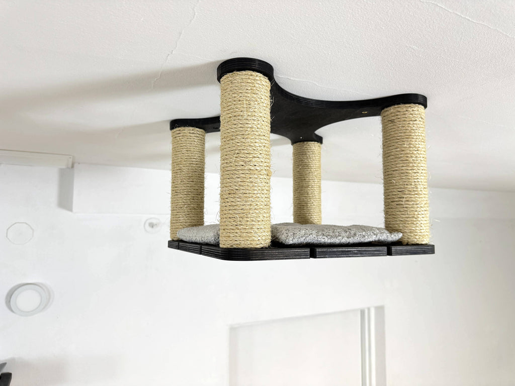 Ceiling Cat Shelf with Sisal Scratchers