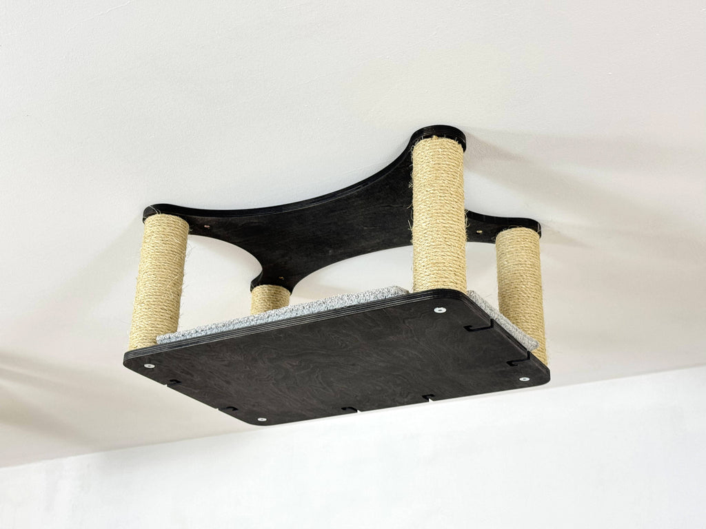 Extended Ceiling Cat Bed with Sisal Columns