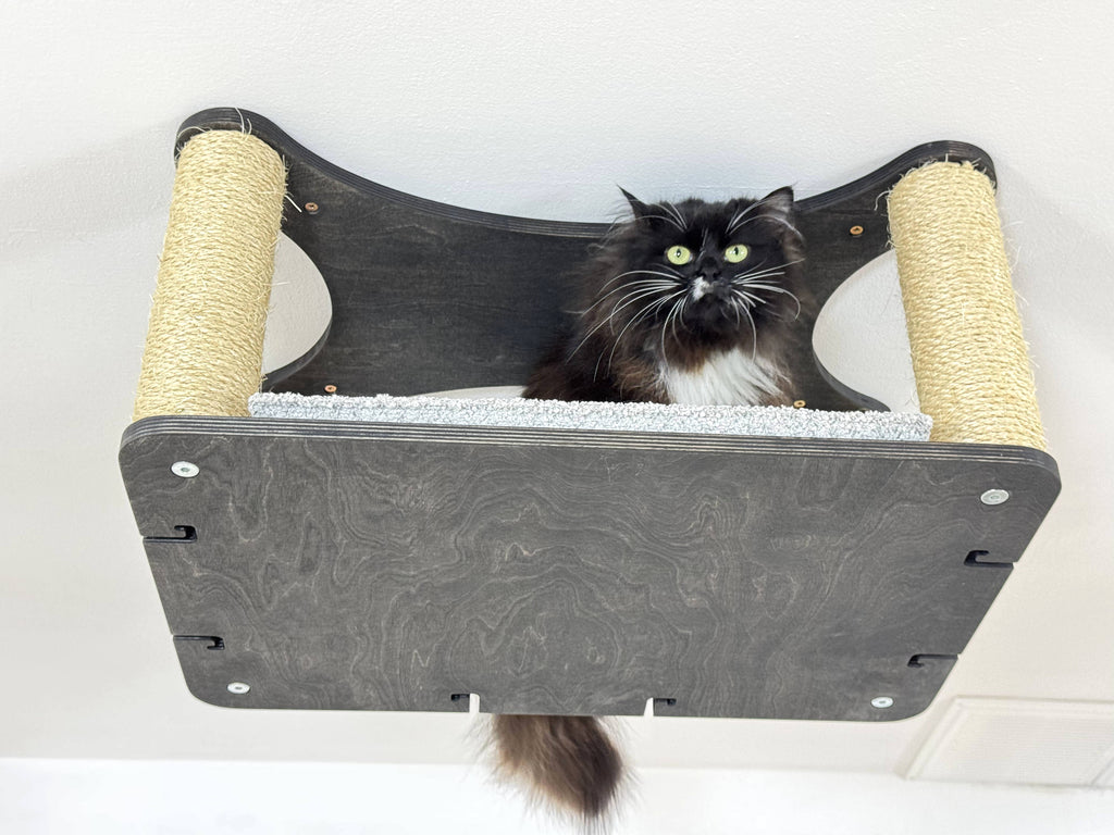 Extended Ceiling Cat Bed with Sisal Columns