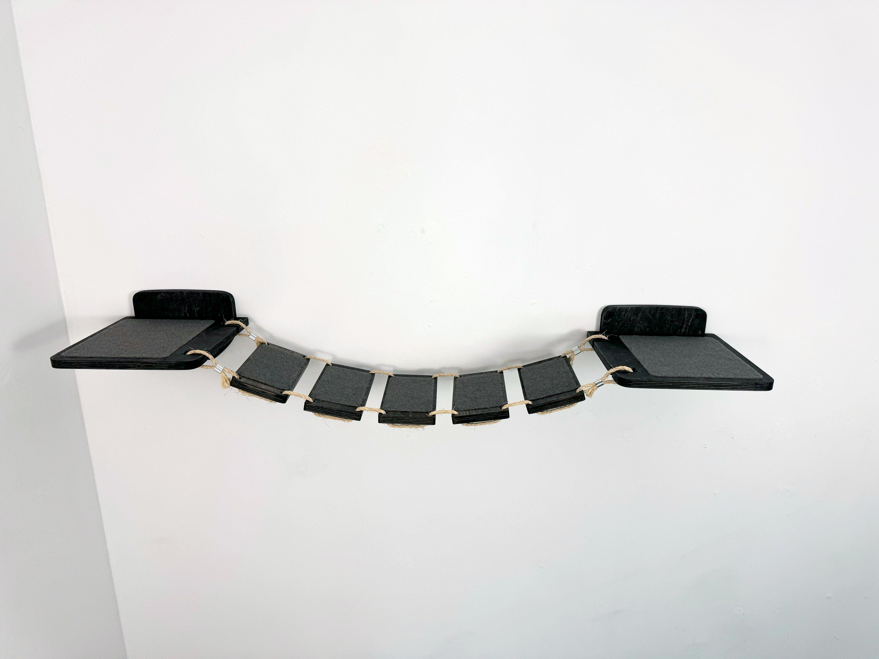 Wall-Mounted Cat Furniture Set with Bridge, Corner Beds & Scratching Post