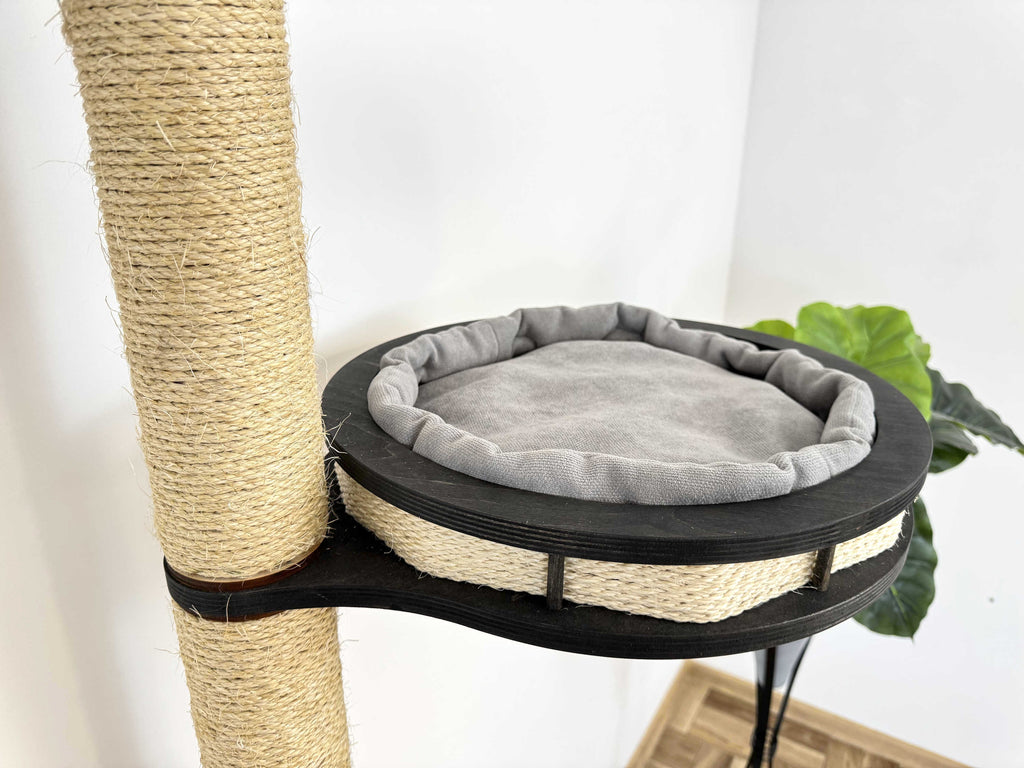 Cat Furniture with Scratching Posts, Rotating Shelves & Cozy Pads