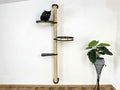 Space-Saving Cat Wall Set �?Scratcher, Cotton Basket & Step Shelf