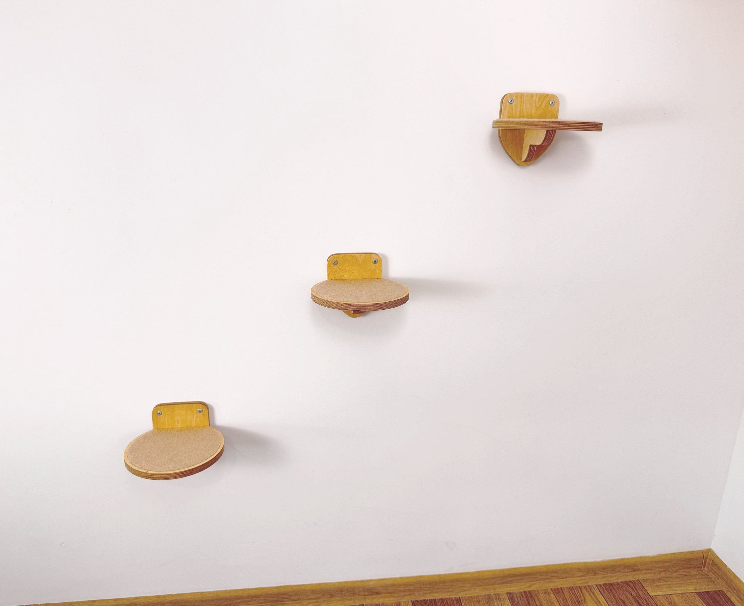 Set of Three Round Wall Steps