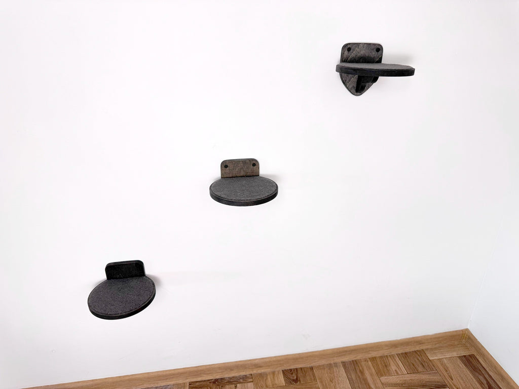 Set of Three Round Wall Steps