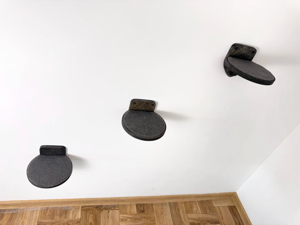 Set of Three Round Wall Steps