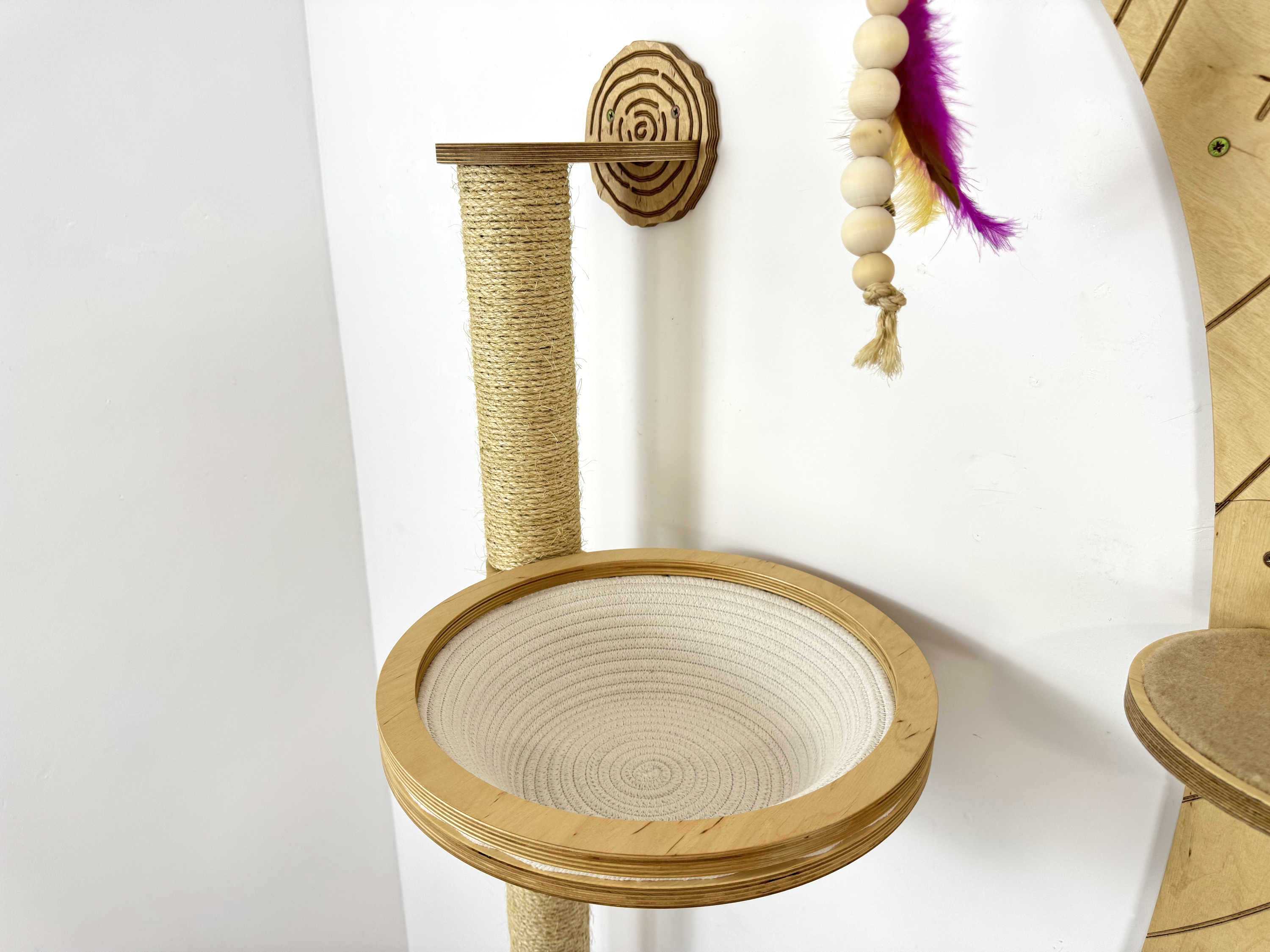 Wall Cat Tree “Climb & Lounge�?Set with Scratching Post